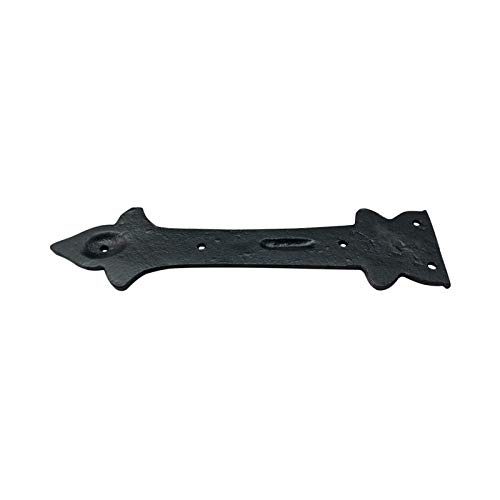 Image of Adonai Hardware Adonijah Antique Cast Iron Strap False or Faux or Dummy Hinge Front (6.5 inch x 4 Pack, Matte Black) for Barn Doors, Gates, Cabinets, Wooden Box, Furniture, Chest, Trunks and Sheds