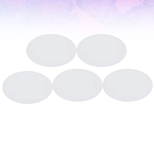 Exceart 5Pcs White Blank Canvas Oval Panel Boards Drawing Panel Stretched Canvas Boards Creative Drawing Board For Painting Acrylic Oil Wet Or Dry Art #TOP4