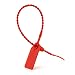 QWORK Plastic Tamper Seals, 100Pcs Tamper Self-Locking Security Zip Tie, Security Tag for Fire Extinguishers and Fire Safety, 9-13/16