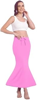 Bureaucrat Saree Shapewear Petticoat for Women Cotton Blended Lycra Body Shaper Peticoat,Long Under Skirt Dress for Saree, Stretchable Fishcut Innerwear for Ladies Saree in Party