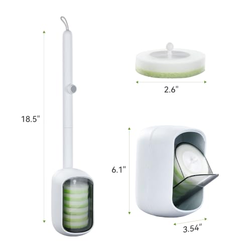 MUEE Disposable Toilet Brush Holder with 24 Refills, Pre-Loaded Cleaner System by MUEE - Used condition - Image 7
