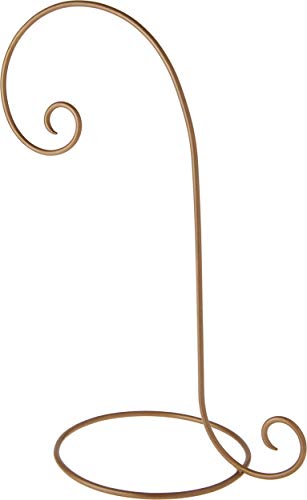 Bard's Wrought Iron Gold-Toned Ornament Stand, 18" H X 7.5" W X 10.25" D #TOP21