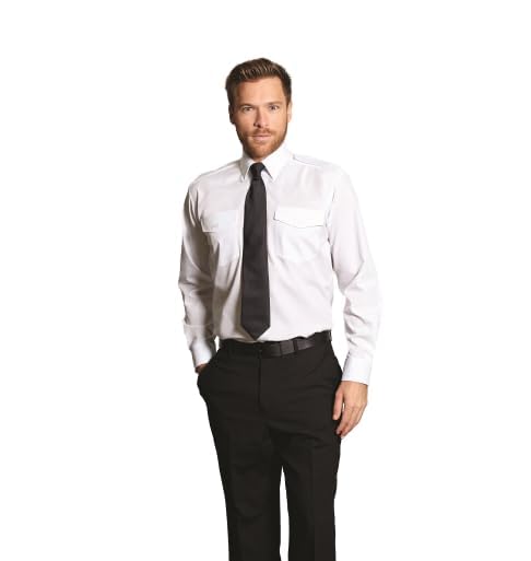 MarinersApp Merchant Navy White Uniform Full Shirt with Epaulets Flaps - Royal Look