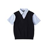 [コムサイズム] フェイクレイヤード 半袖シャツ(100-130cm) 98-18CK31-205 120cm ネイビー×サックス