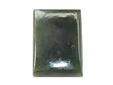 Peso: 35 quilates Cabujón serpentino verde natural, forma rectangular de 27 x 20 x 5 mm, piedra preciosa para hacer joyas, 35 quilates., 27x20x5mm, Piedra preciosa, Serpentina verde