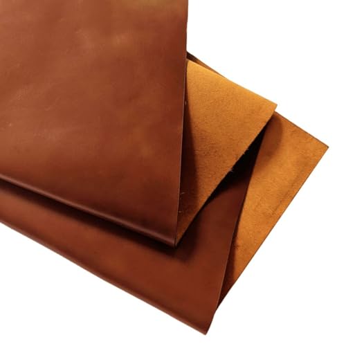 Feuille de cuir véritable Kozmo en marron tanné pour vos travaux manuels