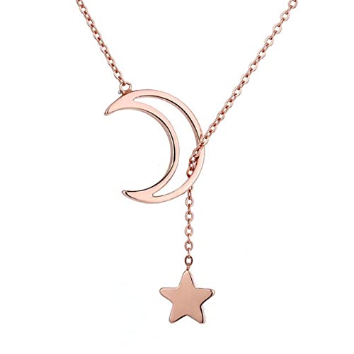 Bijoux pour femmes en argent : collier double rang perles lune cadeau idéal
