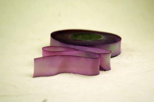 1/2" (12mm) Hand Dyed Silk Ribbon bias Cut 10 Yard Cutting - Color 037 Purple