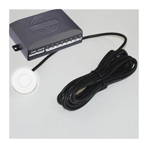 Sensori Parcheggio Auto Kit Sensore Parcheggio Parktronic Radar Retromarcia Posteriore Per Auto Display Retroilluminato 8 Luci Rilevatore Monitoraggio 12 V(bianca)