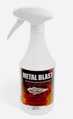 Rust Bullet Metal Blast 24oz Spray Bottle. Rust Dissolver, Rust Treatment, Metal Cleaner