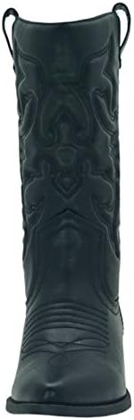 Soda Reno Western Cowboy Pointed Toe Knee High Pull On Tabs Boots Black Pu Size (9) Review | Image 2