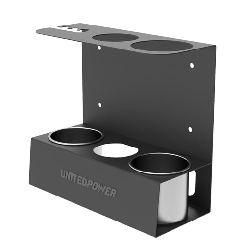 Grease Spray Holder with Drip Tray | Grease Canister Holder | Spray Can Holder | Automotive Grease Holder Grease | Sprayer Garage Wall Mount | Pipe Holder Removable Drip Cups Included for Garage