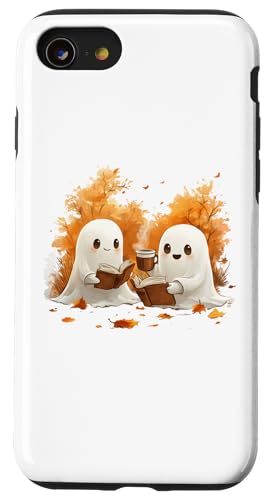 Carcasa para iPhone SE (2020) / 7 / 8 Cute Ghost Drinking Coffee Halloween Fall Autumn Costume