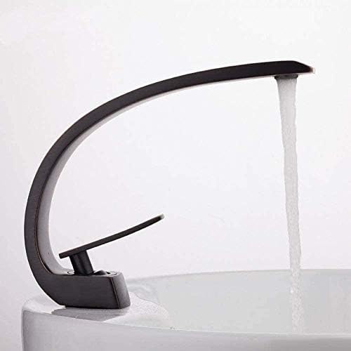 Robinets de cuisine robinet d'évier en laiton noir chaud et froid