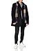 Tommy Hilfiger Men's Wool Melton Walking Coat with Attached Scarf, Black, M