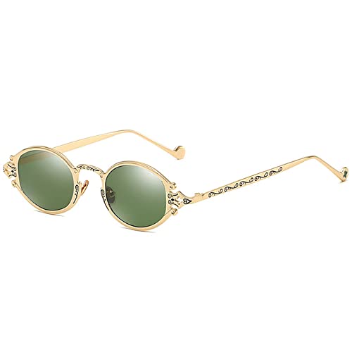 Lunettes de soleil ovales gothiques steampunk rétro pour hommes et femmes avec monture mate UV400