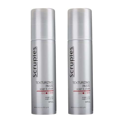 Scruples Texturizing Hair Paste - Creative Sculpting Clay for Extreme Volume - Improves Separation, Control & Hair Texture - Firm + Pliable Hold for All Hair Types (3.5 oz, pack of 2)