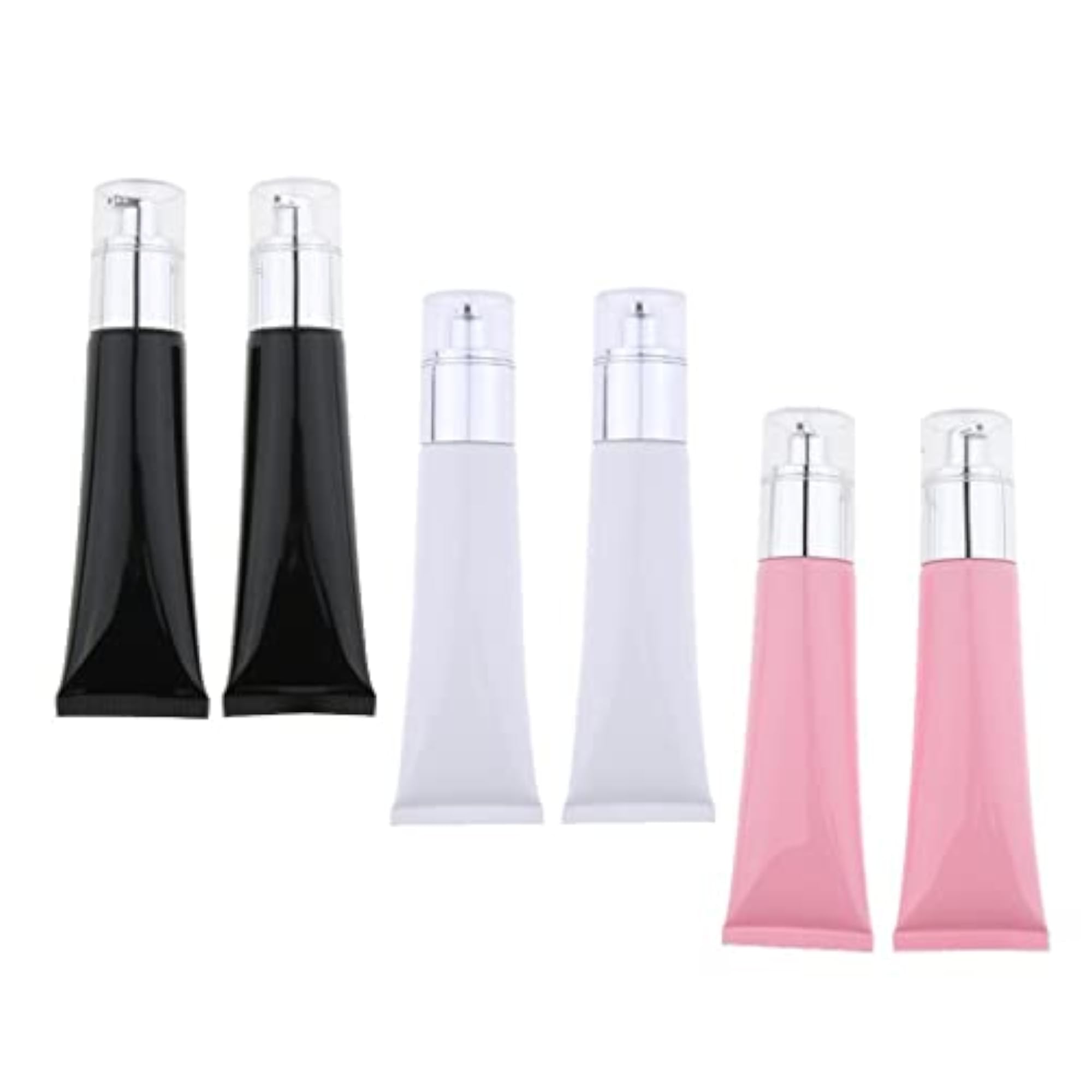 2 Pieces Refillable Empty Pump Bottle for Makeup