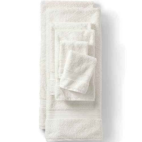 Lands' End Supima Towel Ivory 6 Piece Towel Set Assorted Sizes, 6 Piece Ivory