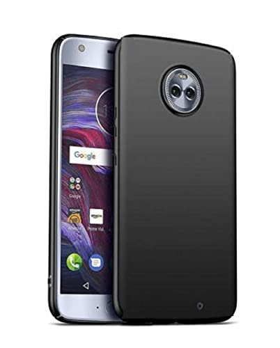 Image of Mobile Back Cover Case for Moto X4 (Silicone Case|CameraProtection|Black SC1510)