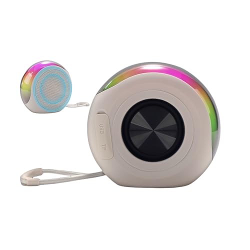 Altavoz portátil inalámbrico genérico, Atmosphere Light Speaker, 4,72 x 2,17 x 4,53 pulgadas Compact Small Audio Player for Dorm, Travel, Gym, Hiking, Picnic, Camping, Bedroom, Bathroom