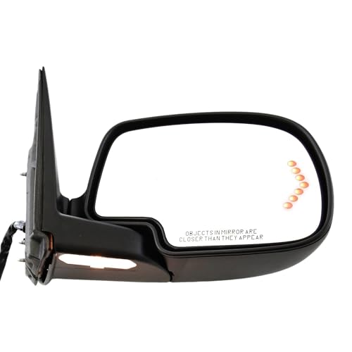 Kool Vue Right Power Heated Mirrors for Chevrolet Silverado 1500 Tahoe GMC Yukon 2003-2006 Power Fold With Signal Light, Memory & Puddle Lamp; w/o Blind Spot Monitor & Auto-Dim Paintable Extended Cab