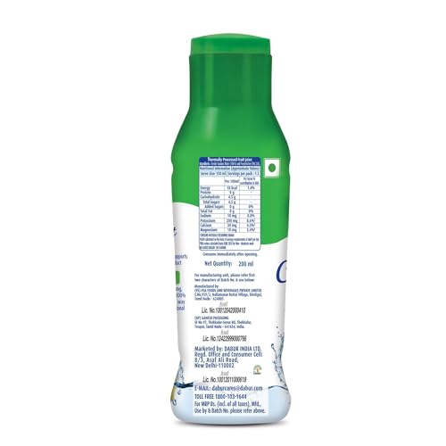 Image of DABUR Real Activ 100% Tender Coconut Water - No Added Sugars - 200ml (Pack of 6)