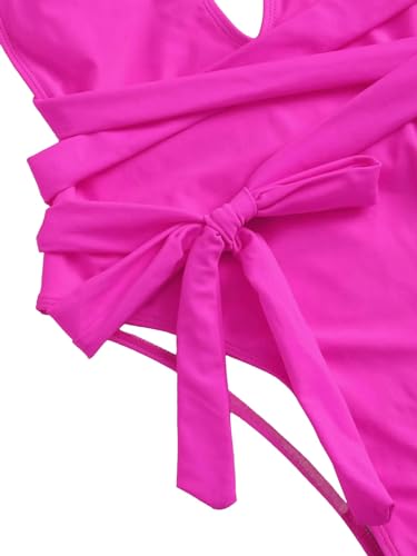 Image of Lilosy Sexy Tie Criss Cross Plunge One Piece Thong Swimsuit High Cut Brazilian Bathing Suit