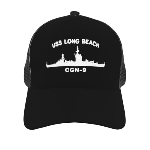 USS Long Beach CGN-9 Unisex Mesh Baseball Caps - Classic Adjustable Hat3