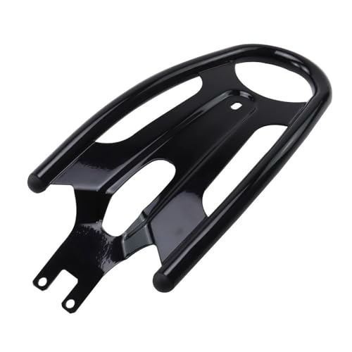 Porte bagages moto R18 en acier inoxydable plaqué de finition noire