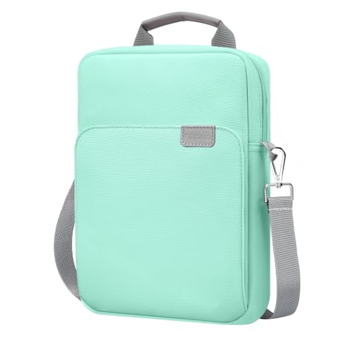 Image of TiMOVO 9-11 inch Tablet Sleeve Bag Carrying Case with Strap, Mint Green | Fits iPad A16 11 inch, Pad Air 11 /5th & 4th 10.9 inch, 10th Gen /10.2 inch, Galaxy Tab A11 Plus, Multi-Pocket, Handle, Padded Protection