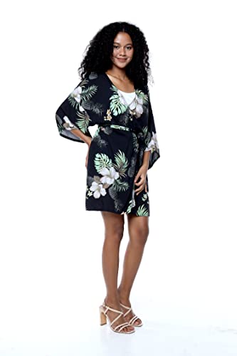 Image of Women's Hawaiian Open Front Kimono Top Signature Prints | Open Front Design; Lightweight Rayon; Signature Tropical Prints; Relaxed Fit; Resort Vacation Style