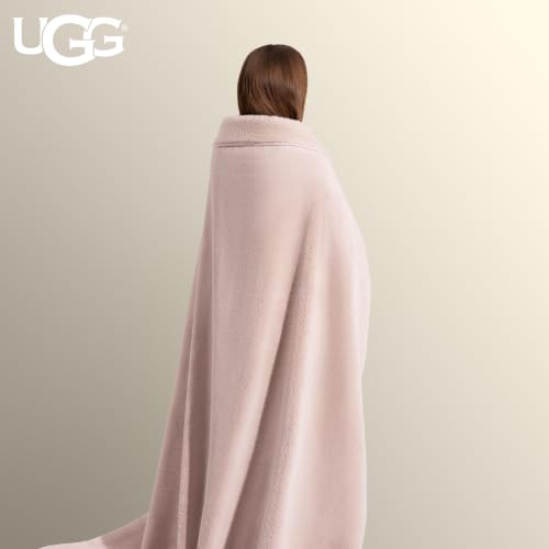 Image of UGG Whitecap Throw Blanket, Soft Fleece Blanket, 50 inch x 70 inch, Quartz Pink