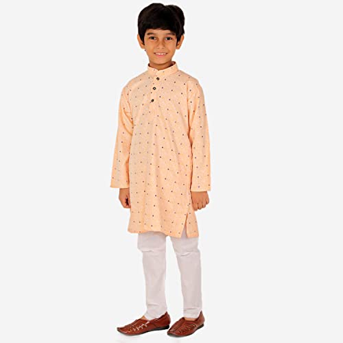 Image of Pro-Ethic Style Developer Boys Cotton Geometric Kurta Set Pajama Ethnic Wear | 1 To 16 Years | S-197