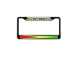 First Rober Guyana Flag Black Metal Car Auto License Plate Frame