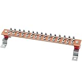 ELECTRAPICK Wall Mounted Copper Grounding Bar Kit, Copper Bus Bar 0.24