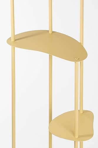 MICA Decorations Fonda Pflanzentisch – L 47,5 x B 27 x H 140 cm – Metall – Hellgelb