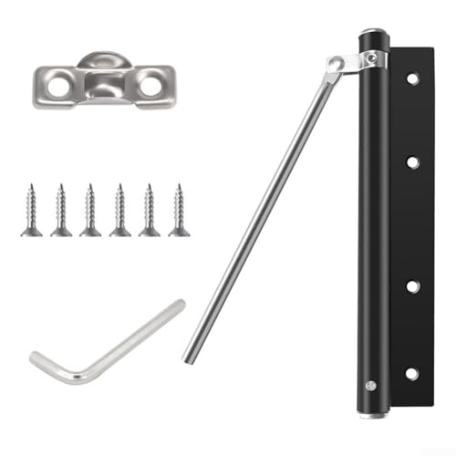 Chiudiporta automatico con sistema idraulico e resistenza regolabile, adatto per porte tagliafuoco e porte della stanza, fornisce chiusura controllata e funzione grandangolare