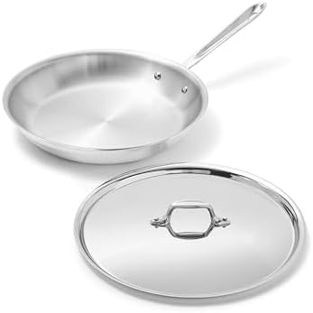 All-Clad D3® Stainless Steel 12 inch Frying Pan With Lid- Made in...