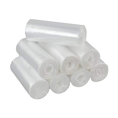 Dehouse Bolsas de basura transparentes de 20 L, Revestimientos de basura de 200 bolsas Cover