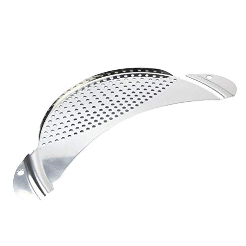 BESTONZON Acciaio inox pentola drenatore spaghetti pasta filtro facile strumento cucina (Argento)