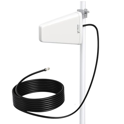 Image of 14dBi LPDA Directional WiFi Antenna with 10 Meter HLF-400 Cable | High-Gain 50 Ohm Outdoor Antenna | Includes Mounting Clamp