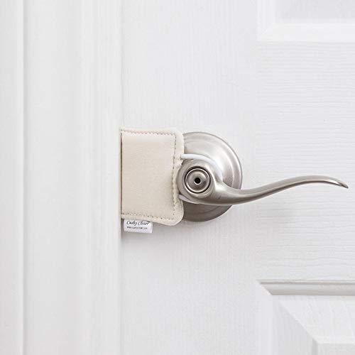 The Original Cushy Closer Door Cushion- Natural - Solid | No More Noisy Doors! | Door Latch Cover- Baby Safety for Quiet Doors-Child Proofing