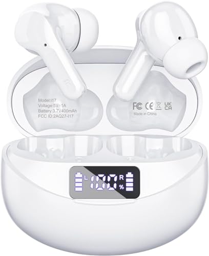 Wireless Earbuds, HiFi Stereo Bluetooth 5.3 Headphones with LED Digital