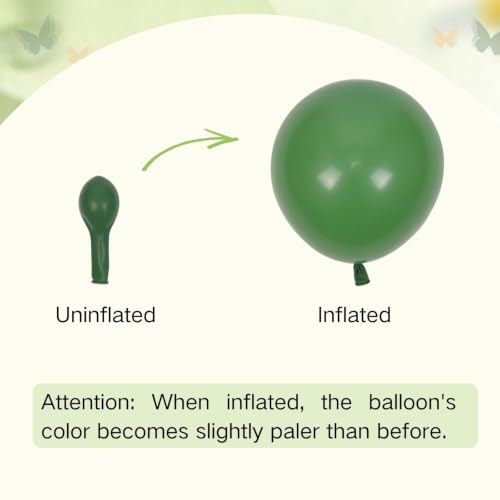 Image of 60pcs 12inch Sage Green Balloons with Sand White Gold Confetti Balloons