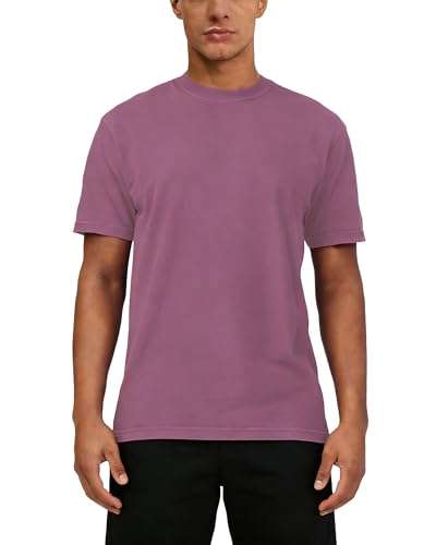 Fille Bias Comfort Mens Cotton T-Shirt Crew Neck Short Sleeve Tee Style G 1737 Berry Large