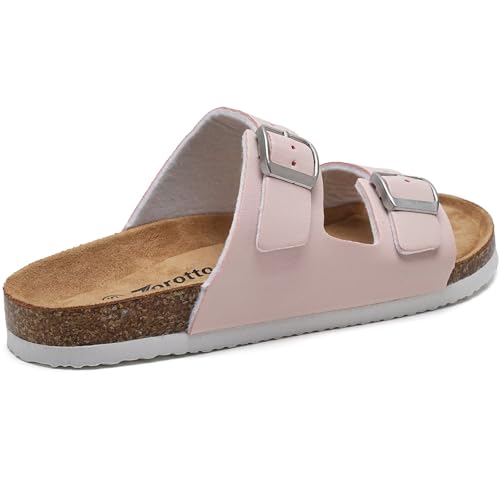 Image of Torotto Kids Sandals Boys Girls Slide Summer Non-slip Cork Glitter Toddler Slippers with Adjustable Straps for Indoor & Outdoor
