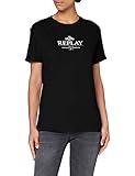 COTTON JERSEY Replay Damen W3506D T-Shirt, 098 Black, M
