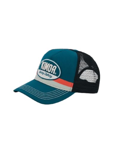 KIMOA - Gorra Trucker Powered by Red - Gorra, Gorras de Hombre Verano, Gorra Mujer - Gorra Trucker Hombre - Material Reciclado, Ajustable, Talla Unica - Azul