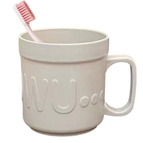 Holdes Bicchiere Porta spazzolino da Denti, 400 ml, alla, con Texture Satinata, da Bagno per Occhiali, spazzolini da Denti, pettini, detergenti per Il Viso, dentifrici